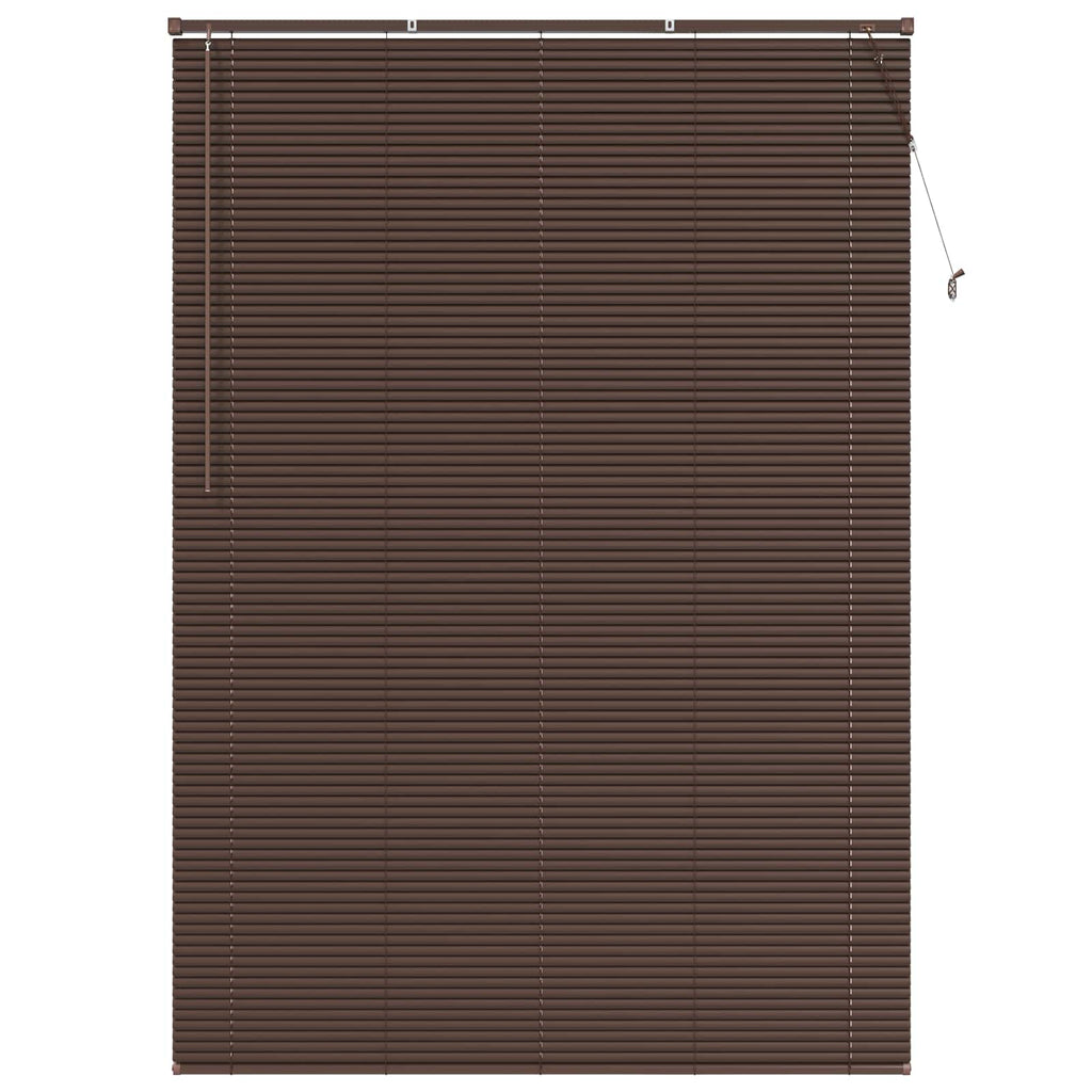 Jalousie Dunkelbraun mit Muster 213 x 140 cm 25 mm PVC