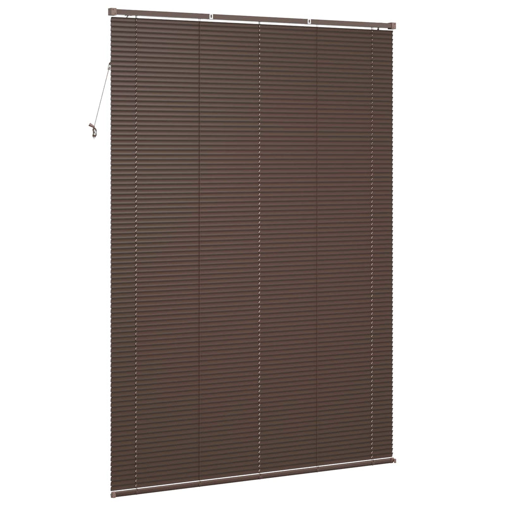 Jalousie Dunkelbraun mit Muster 213 x 150 cm 25 mm PVC