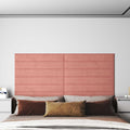 Wandkopfteilen 12 pcs Rosa Samt