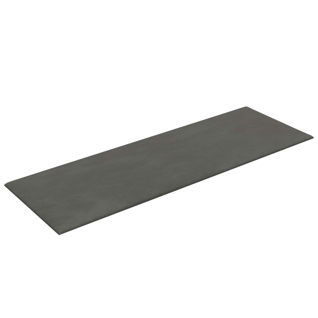 Wandkopfteilen 12 pcs Dunkelgrau Samt