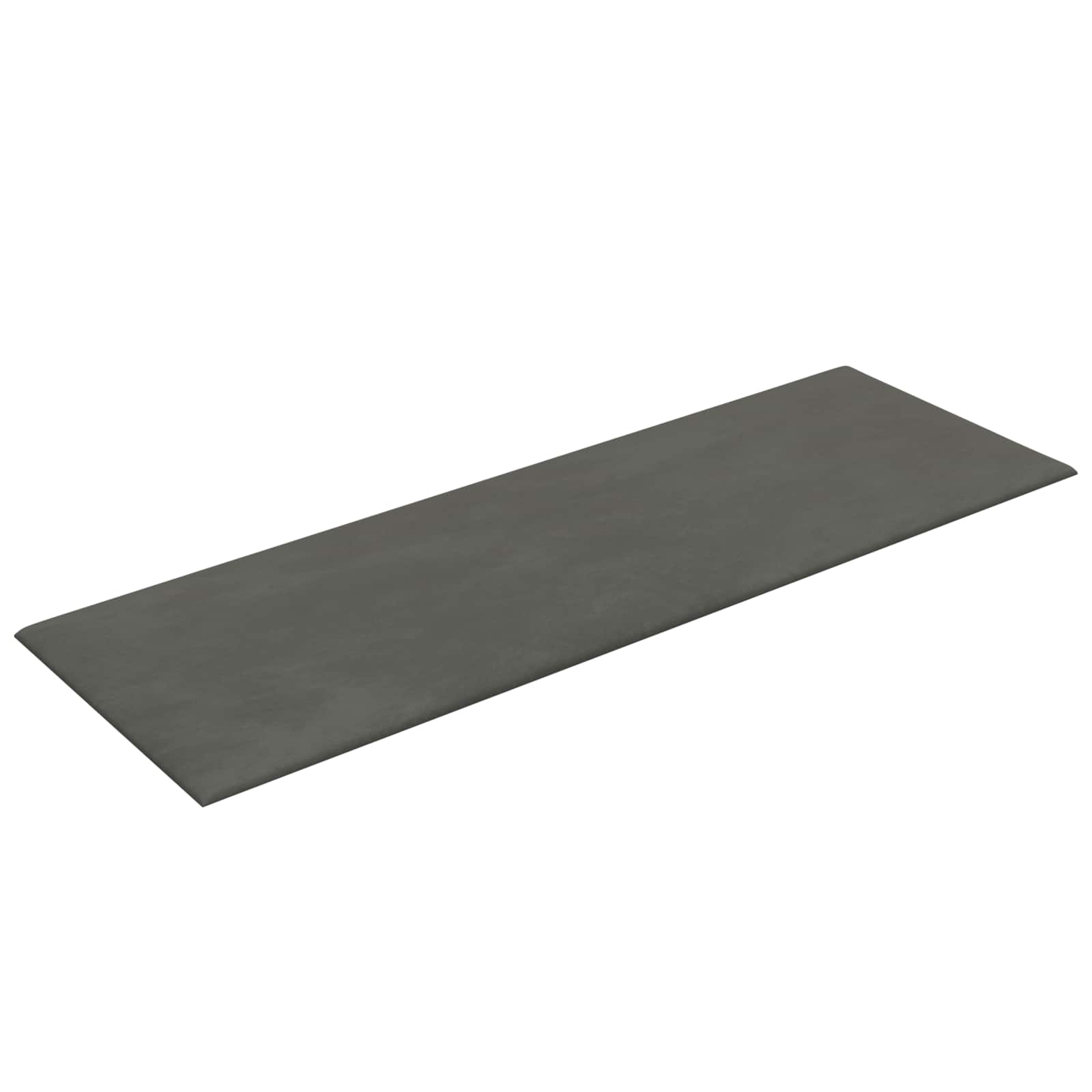 Wandkopfteilen 12 pcs Dunkelgrau Samt