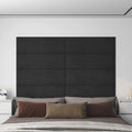 Wandkopfteilen 12 pcs Schwarz Samt