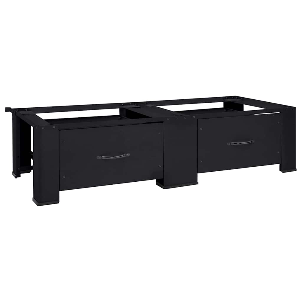 Waschmaschinen-Podest 2 pcs Schwarz 127 x 54,5 x 32,5 cm Stahl