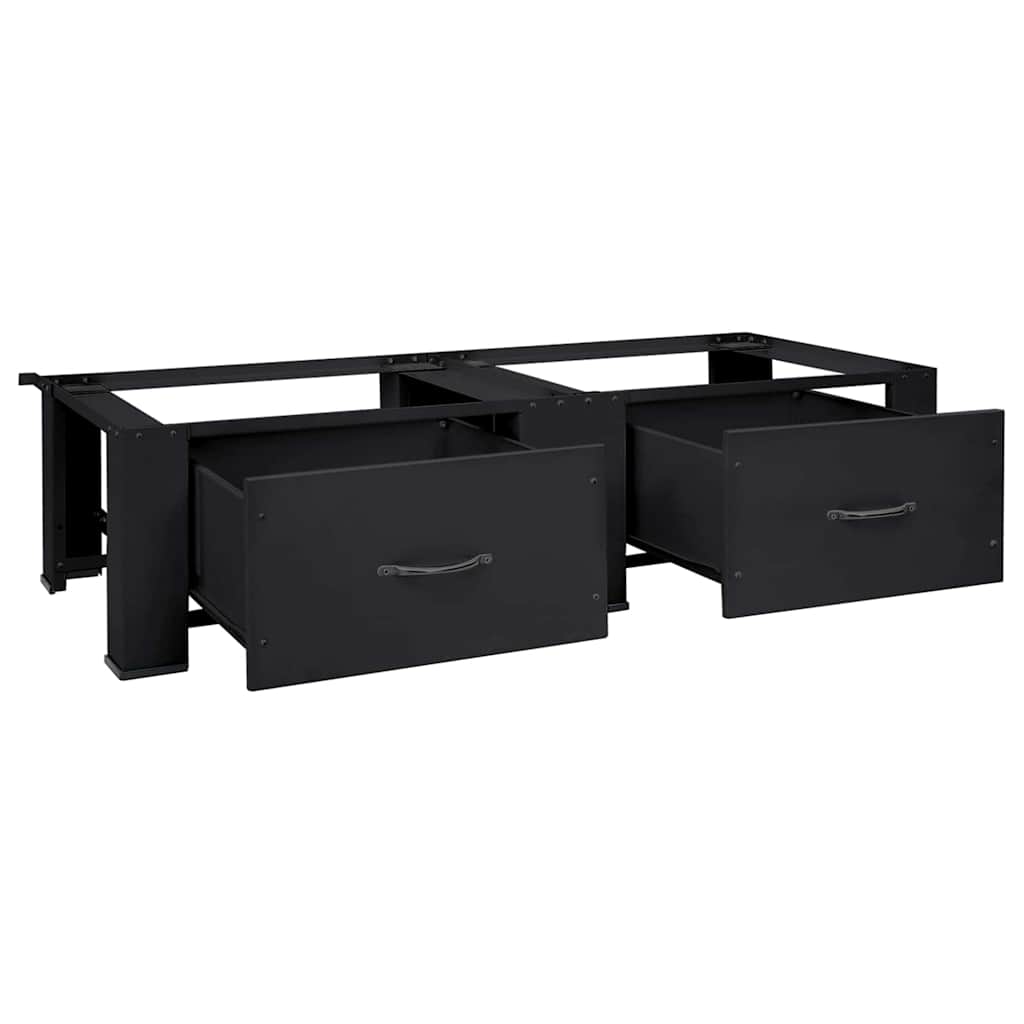 Waschmaschinen-Podest 2 pcs Schwarz 127 x 54,5 x 32,5 cm Stahl
