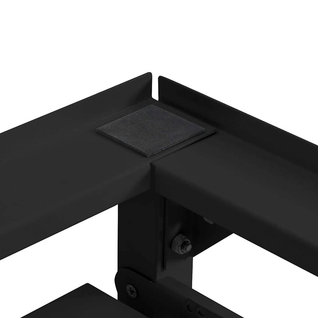 Waschmaschinen-Podest 2 Stk. Schwarz 120 x 56 x 52 cm Stahl