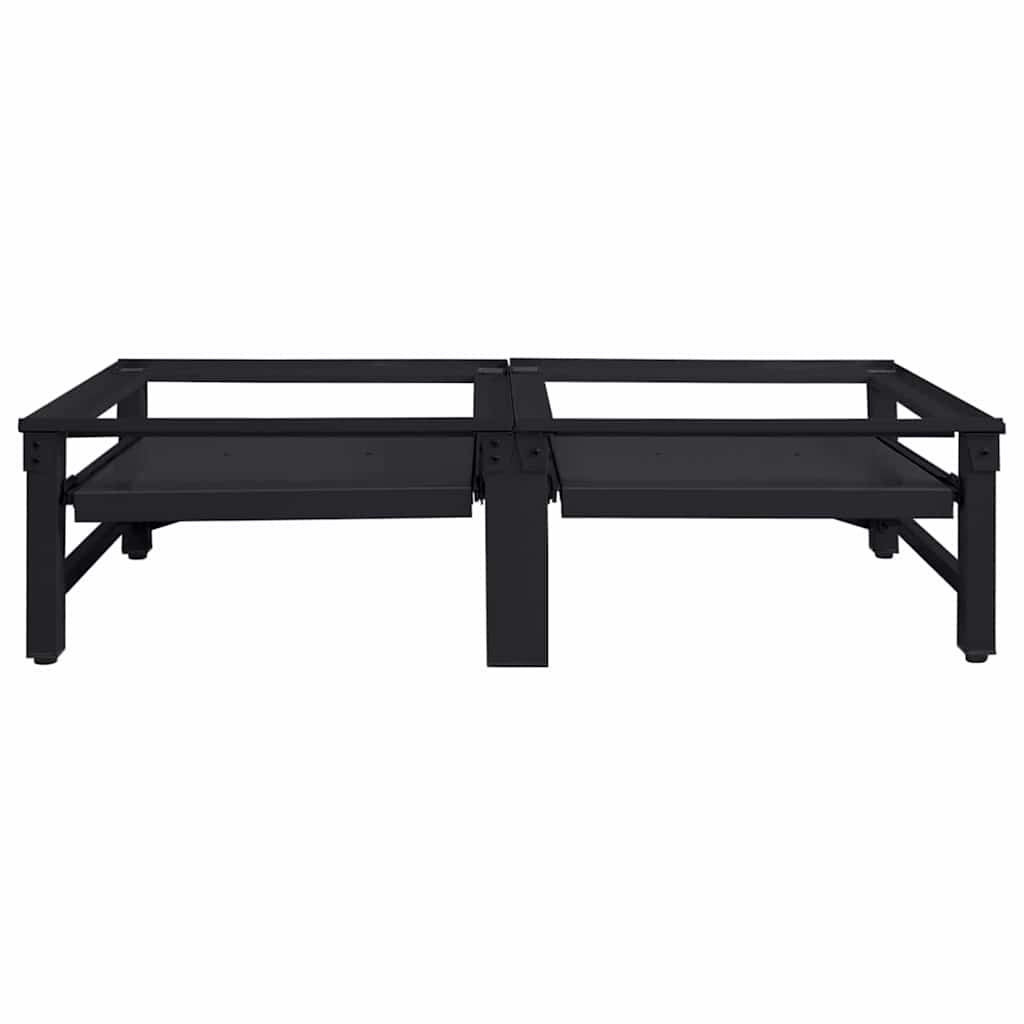 Waschmaschinen-Podest 2 pcs Schwarz 124,5 x 61,5 x 32,5 cm