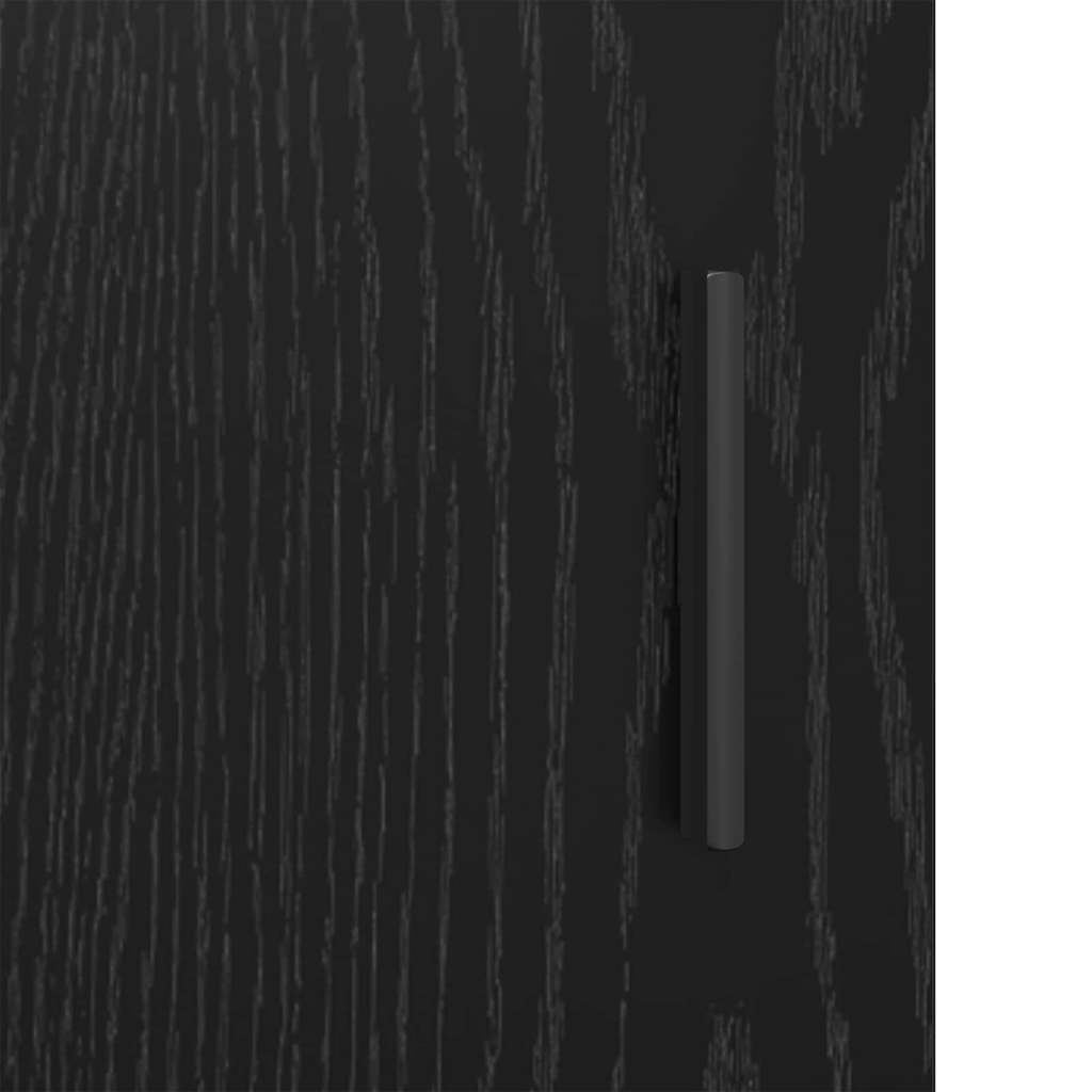 Sideboard Schwarz Eichen-Optik 69,5 x 34 x 90 cm Holzwerkstoff