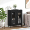 Sideboard Schwarz Eichen-Optik 69,5 x 34 x 90 cm Holzwerkstoff