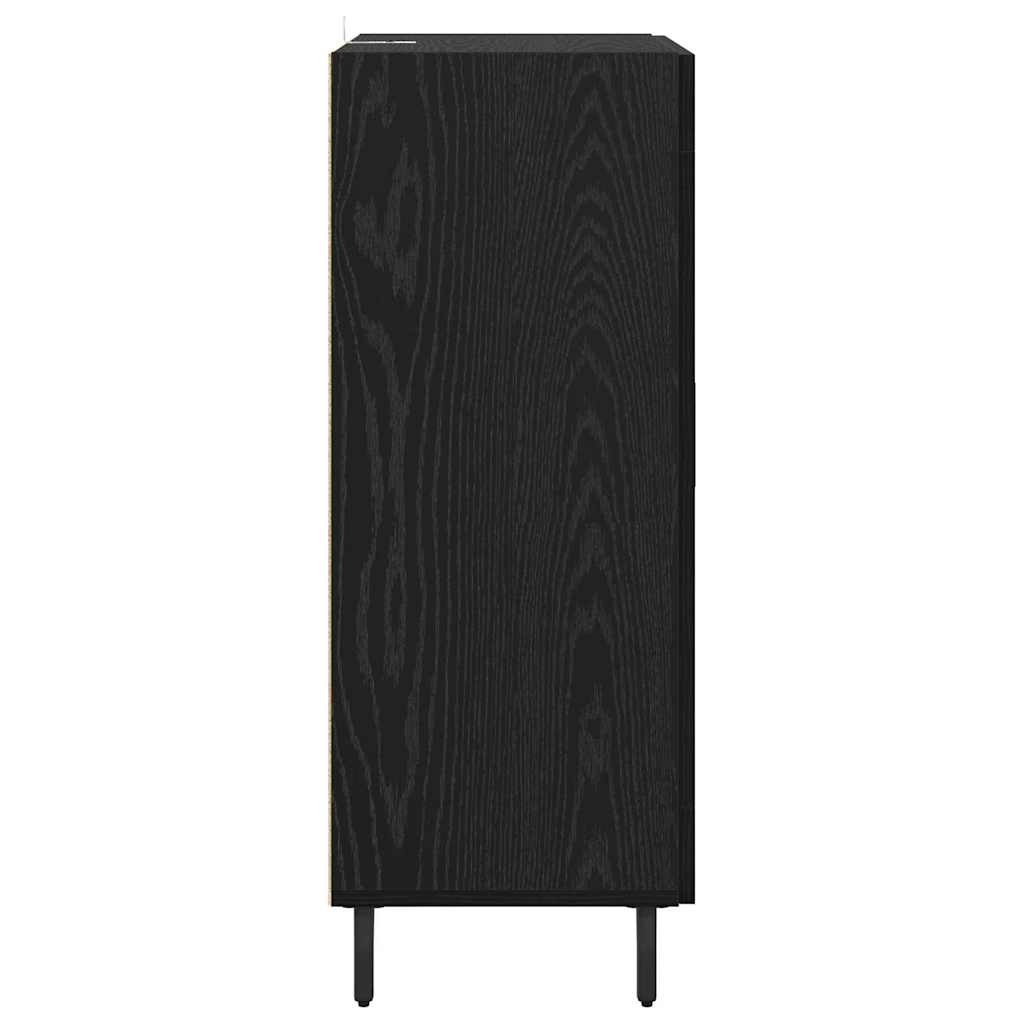 Sideboard Schwarz Eichen-Optik 69,5 x 34 x 90 cm Holzwerkstoff