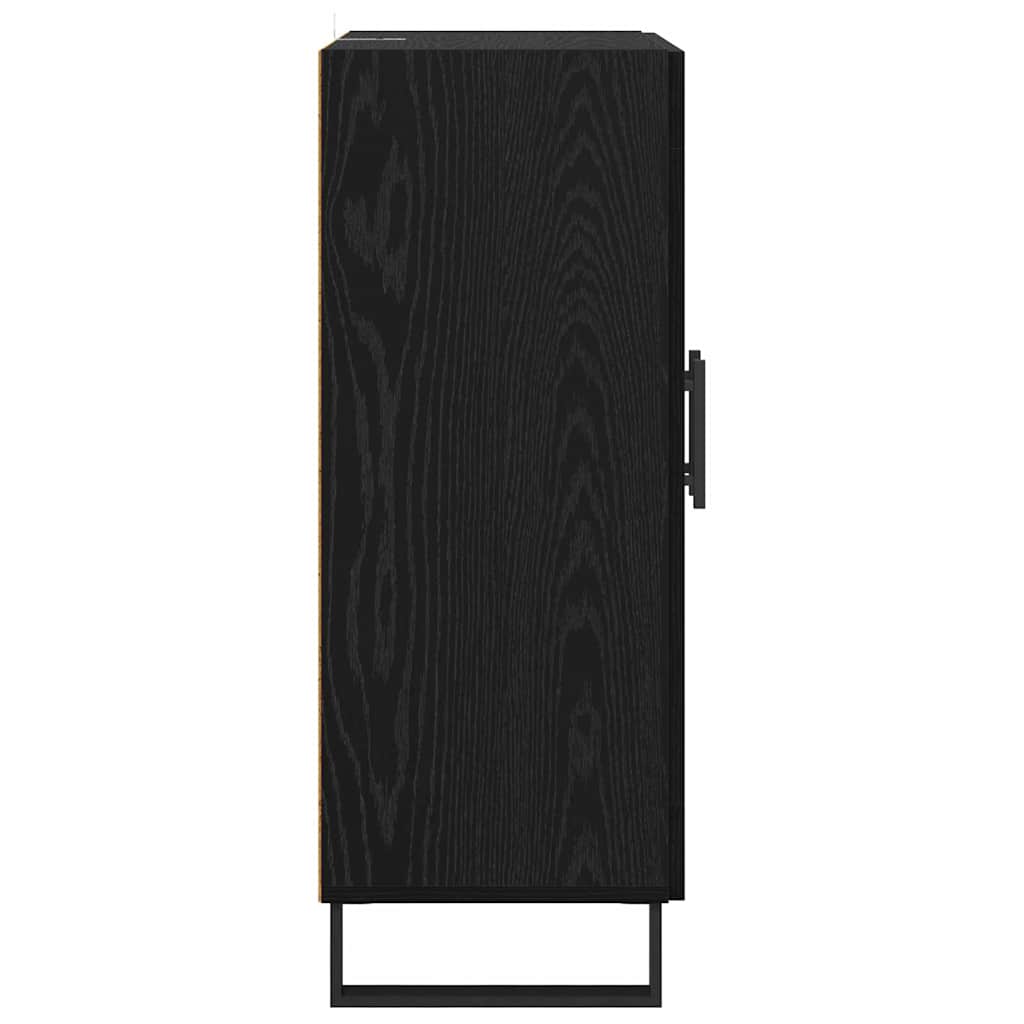 Sideboard Schwarz Eichen-Optik 69,5 x 34 x 90 cm Holzwerkstoff