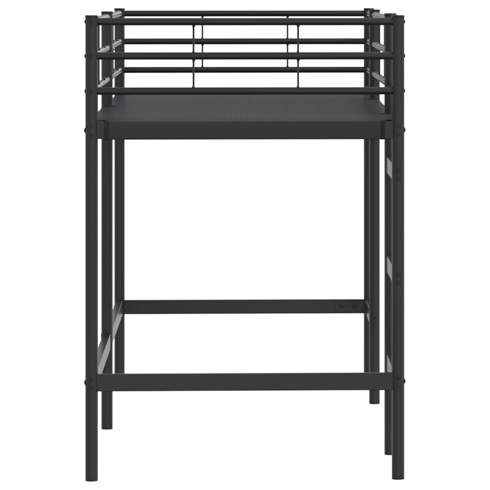 Kinderloftbett Schwarz 74,5 x 190 cm Stahl