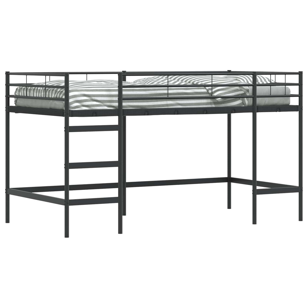 Kinderloftbett Schwarz 79,5 x 200 cm Stahl