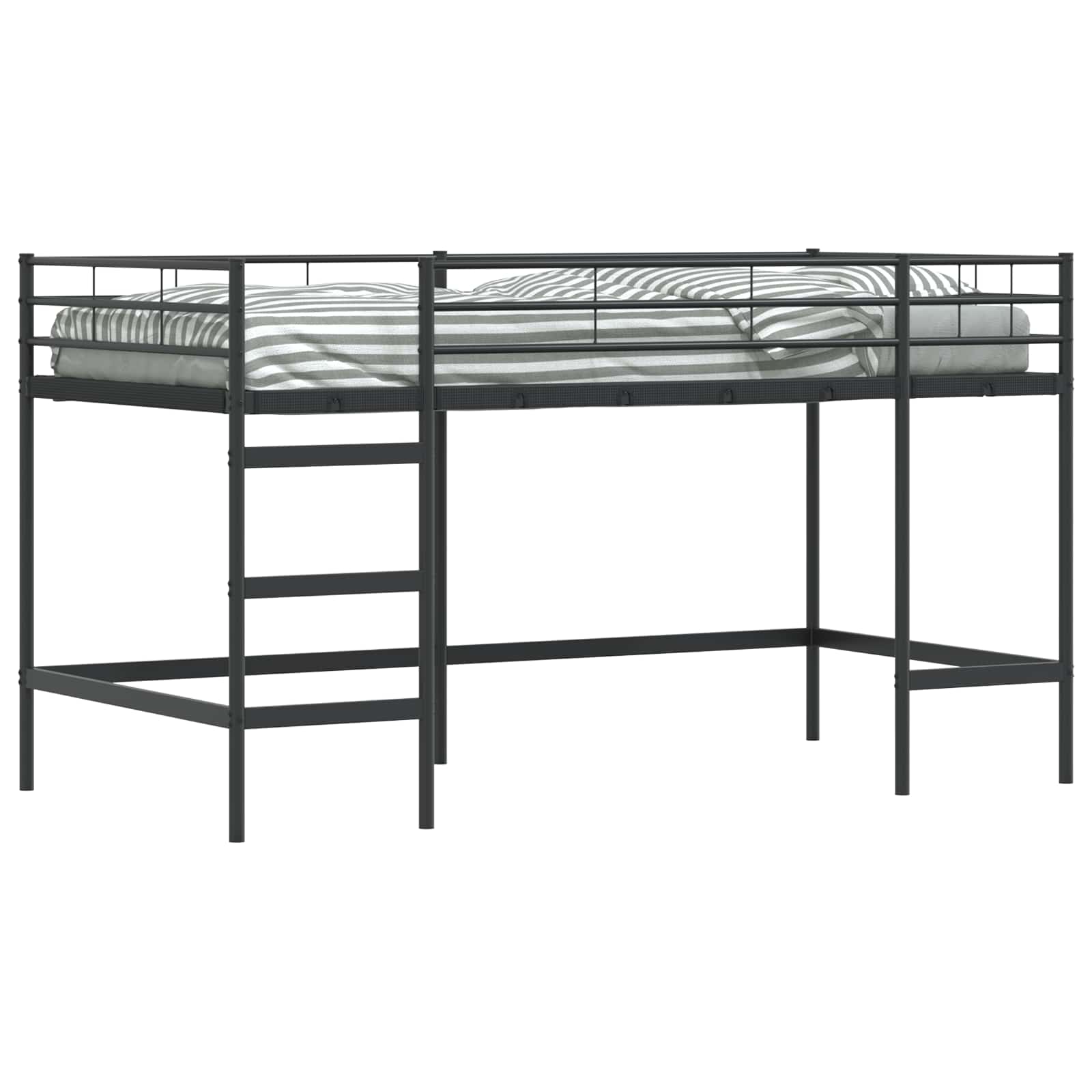 Kinderloftbett Schwarz 79,5 x 200 cm Stahl