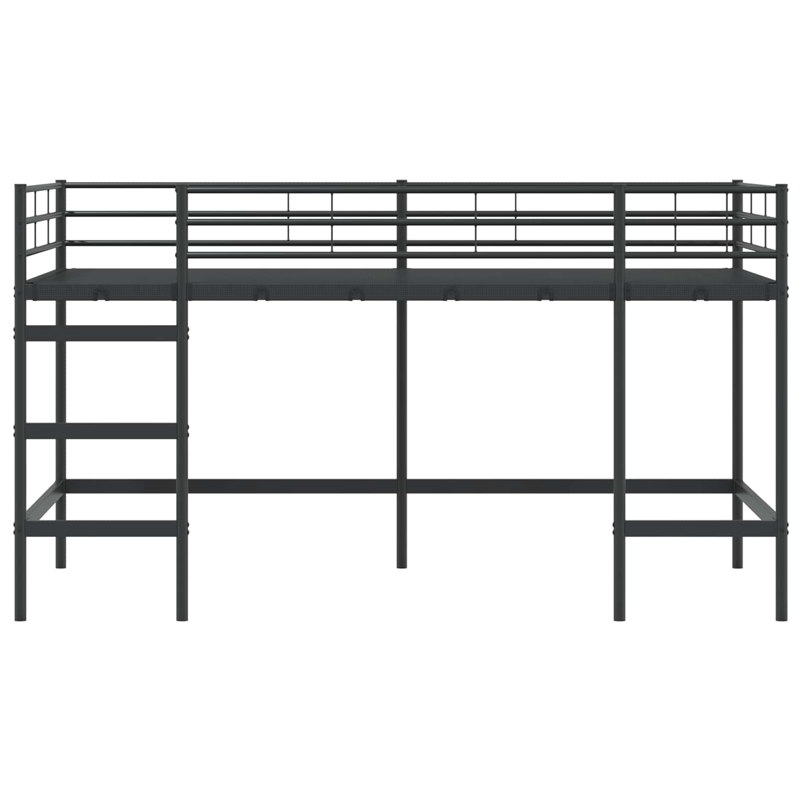 Kinderloftbett Schwarz 79,5 x 200 cm Stahl