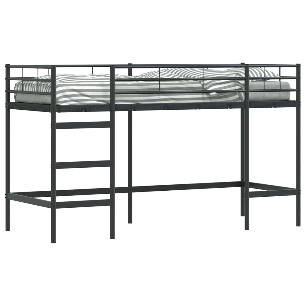 Kinderloftbett Schwarz 90 x 190 cm Stahl