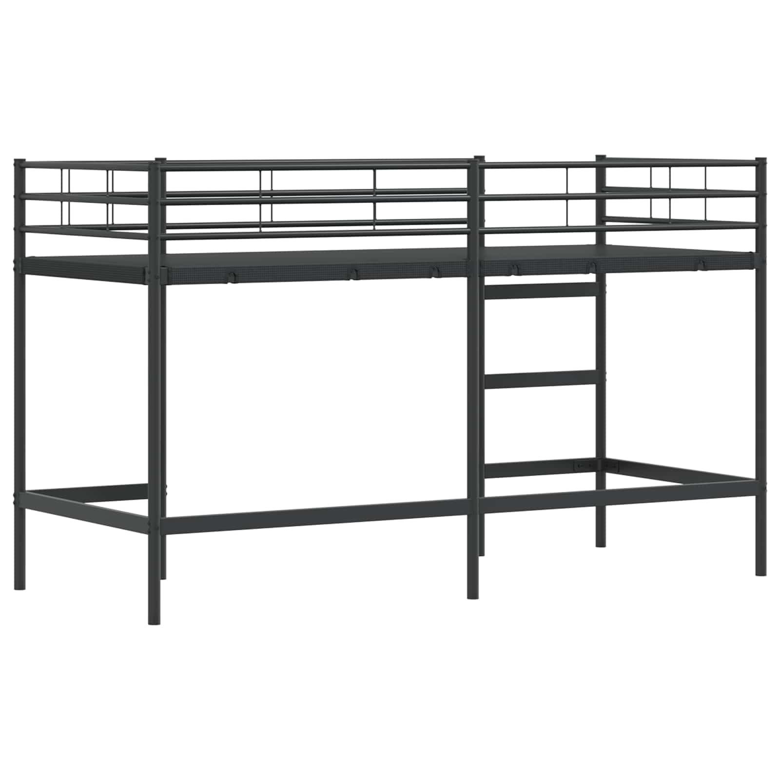 Kinderloftbett Schwarz 90 x 190 cm Stahl