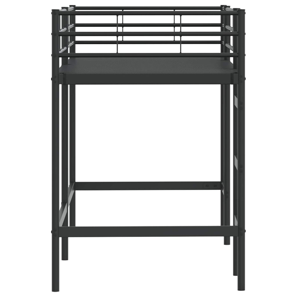 Kinderloftbett Schwarz 90 x 190 cm Stahl