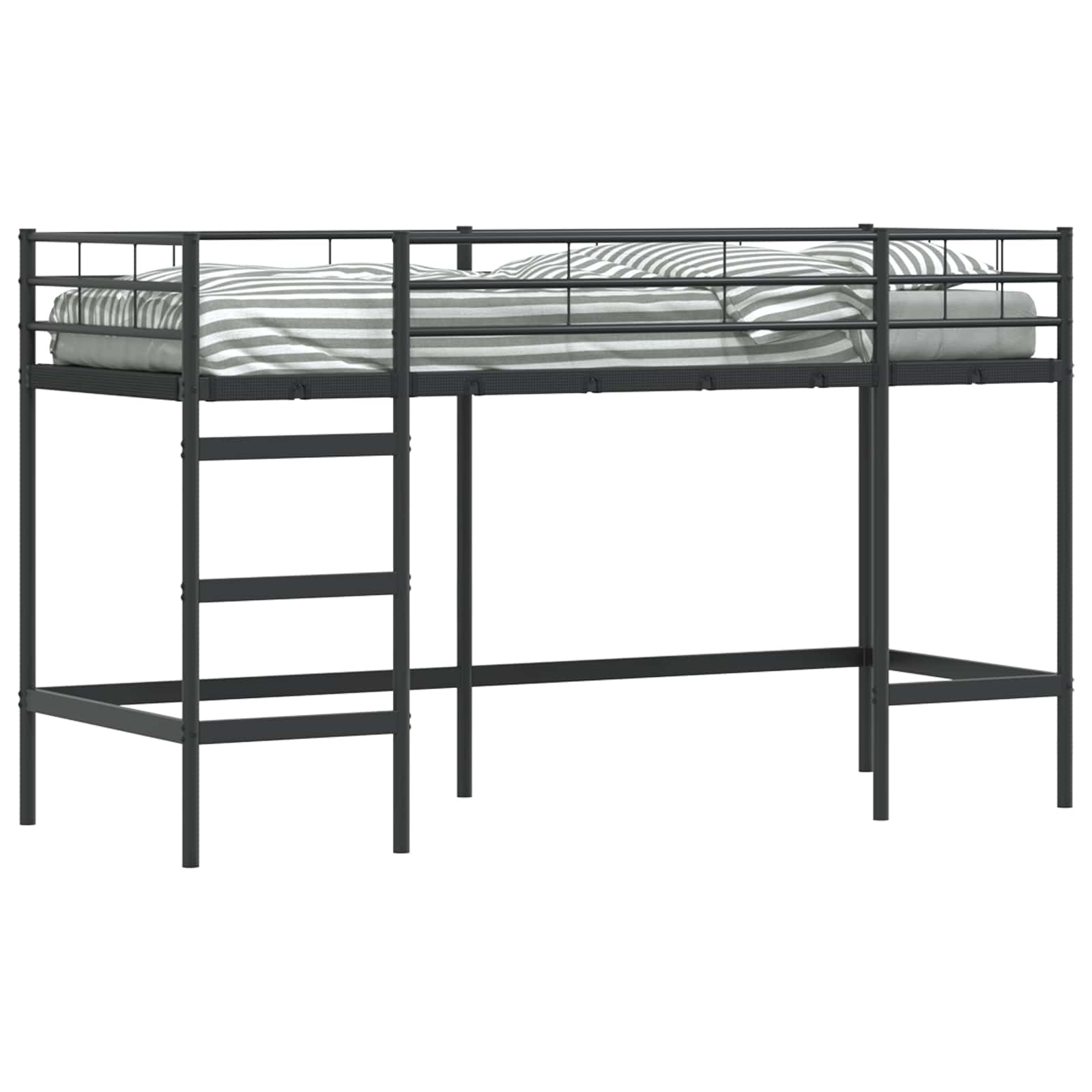 Kinderloftbett Schwarz 99,5 x 190 cm Stahl