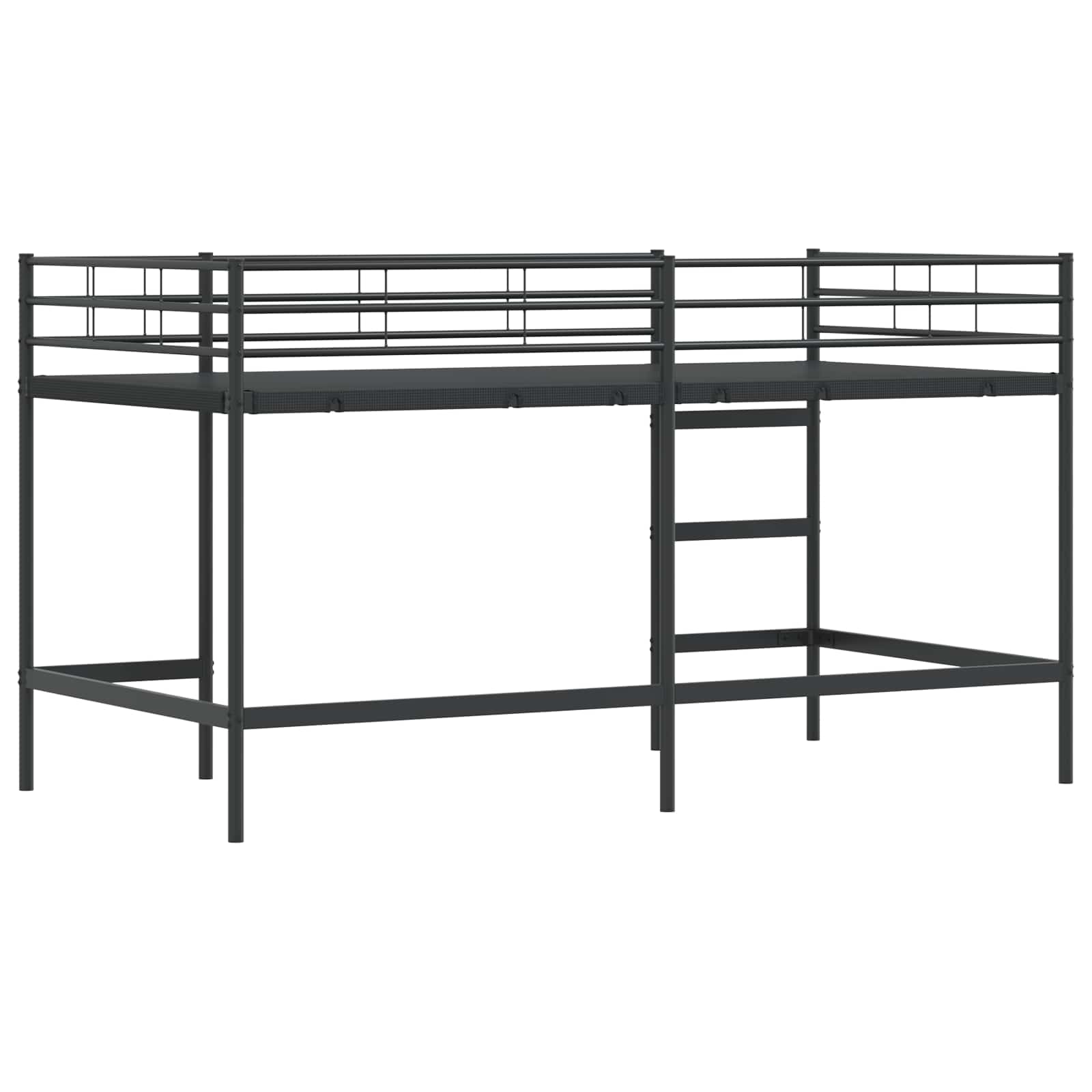 Kinderloftbett Schwarz 99,5 x 200 cm Stahl