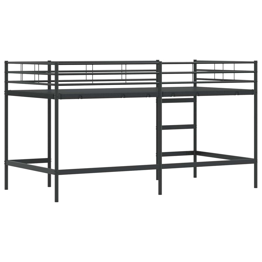 Kinderloftbett Schwarz 107 x 200 cm Stahl