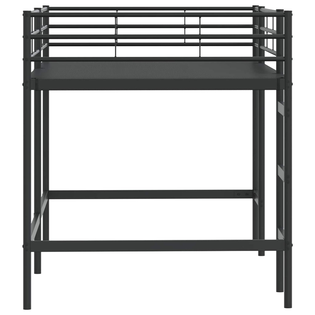 Kinderloftbett Schwarz 107 x 200 cm Stahl