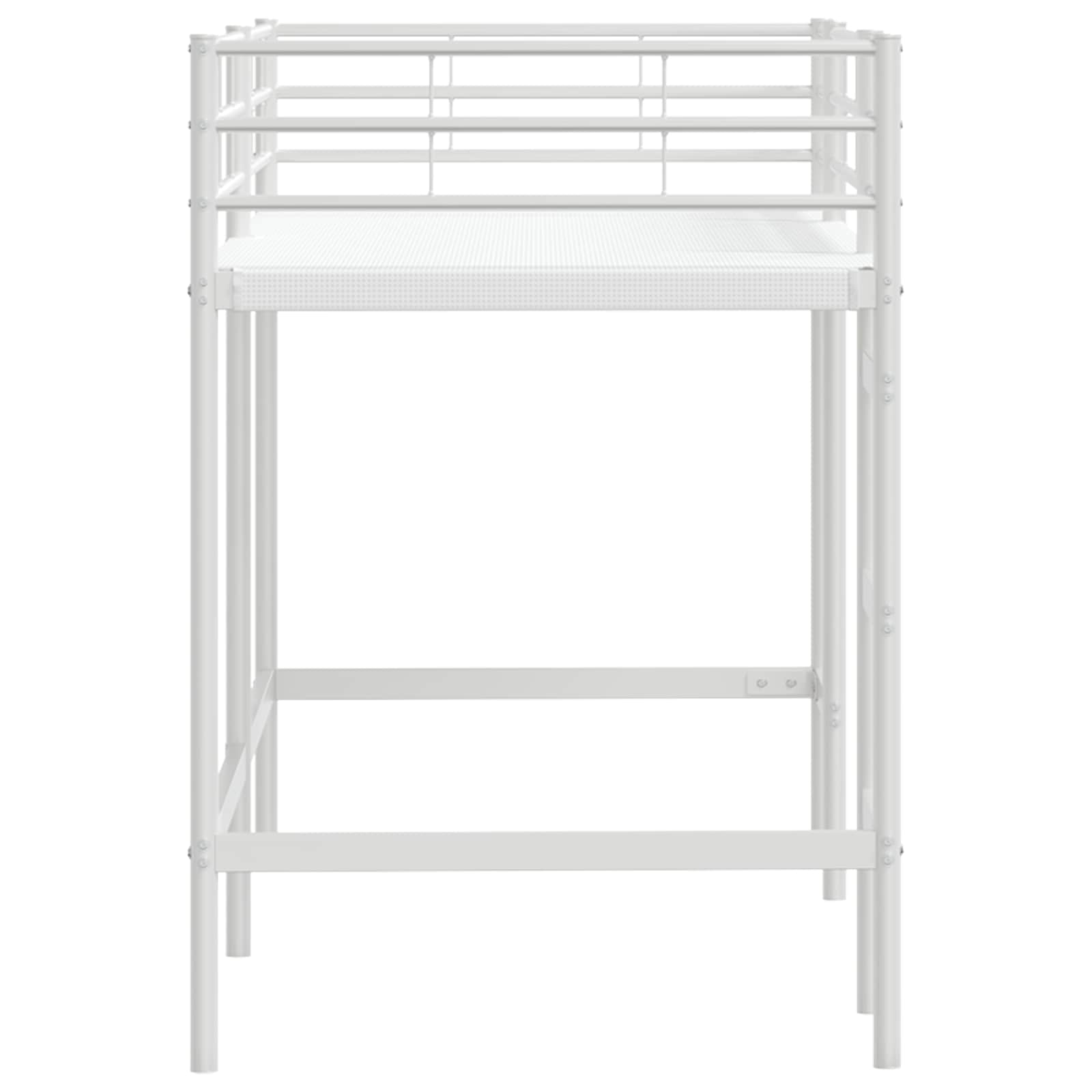 Kinderloftbett Weiß 74,5 x 190 cm Stahl