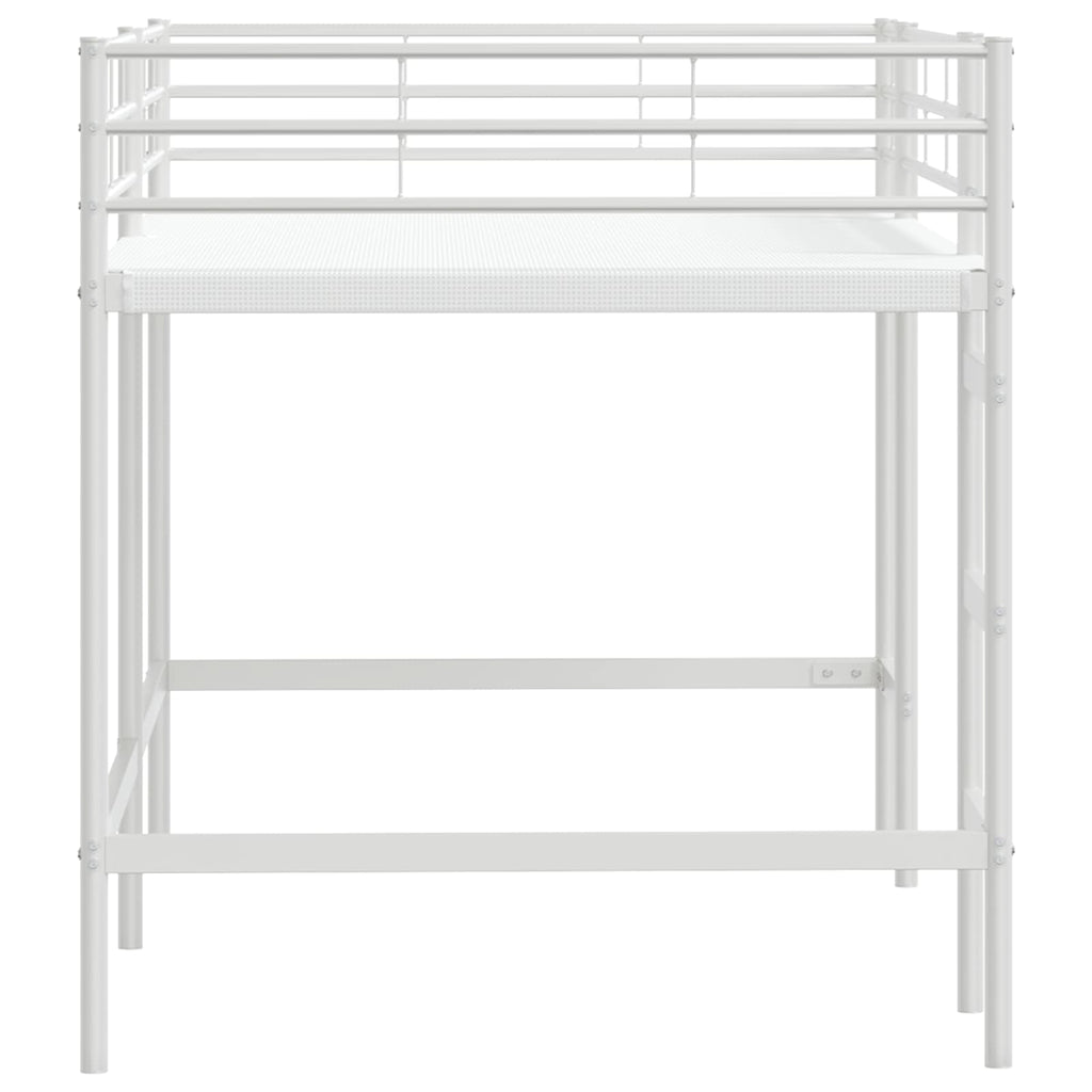 Kinderloftbett Weiß 79,5 x 200 cm Stahl