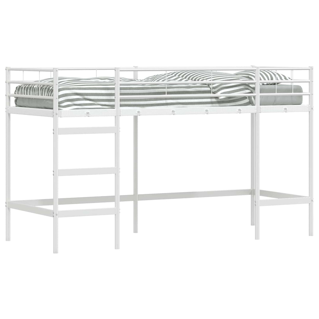 Kinderloftbett Weiß 90 x 190 cm Stahl