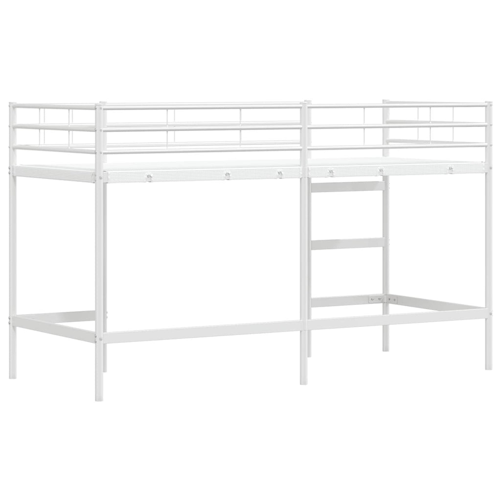 Kinderloftbett Weiß 90 x 190 cm Stahl