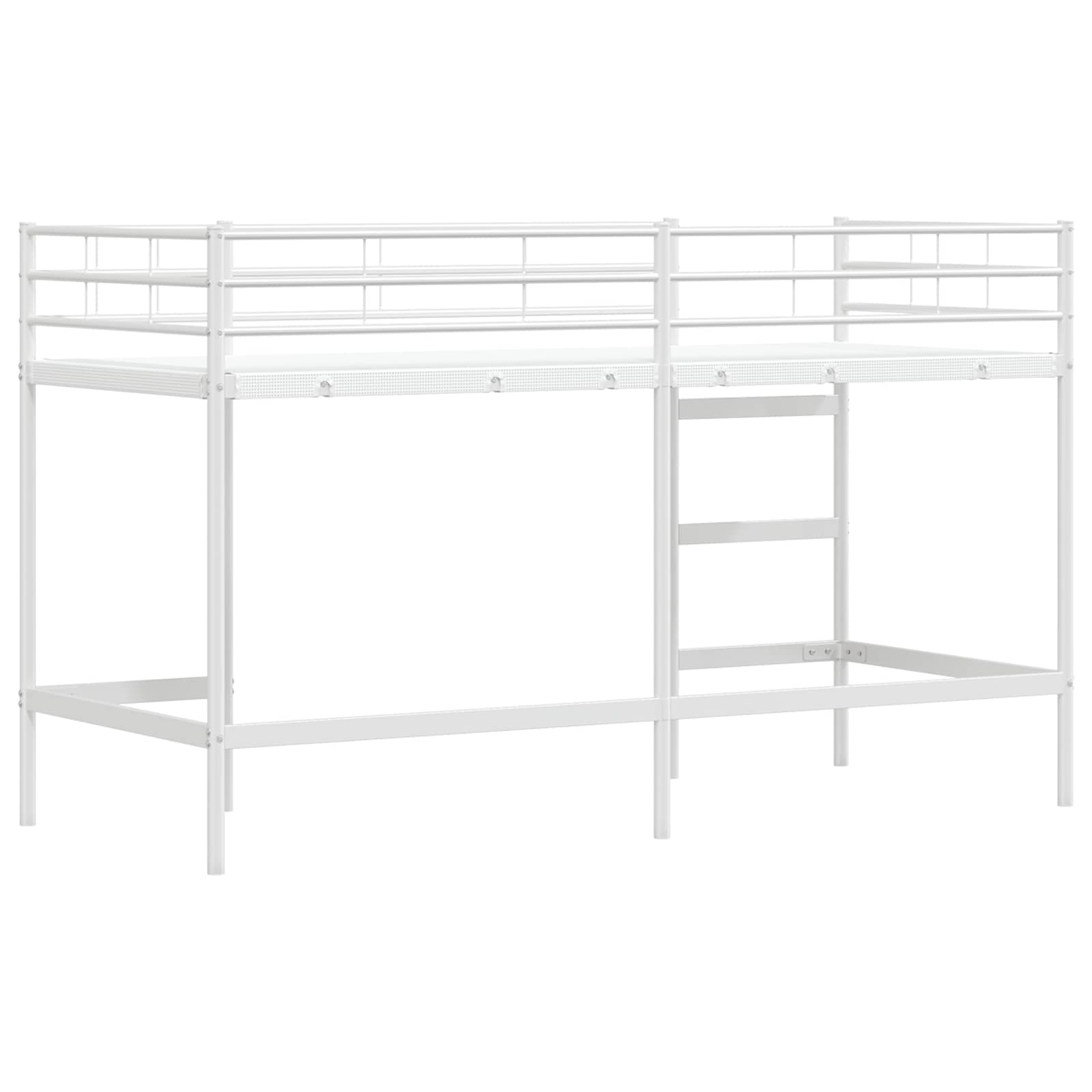Kinderloftbett Weiß 90 x 190 cm Stahl
