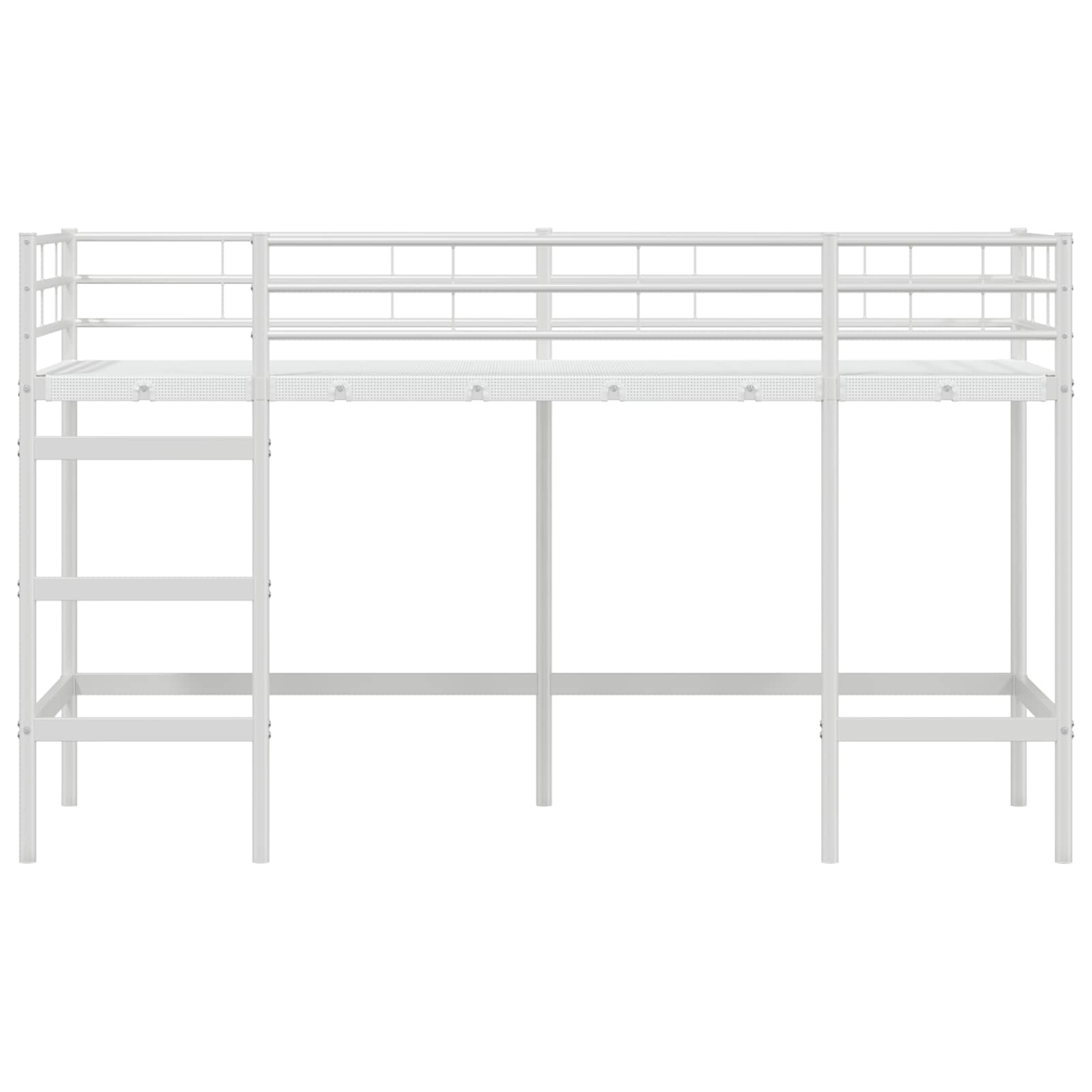 Kinderloftbett Weiß 90 x 190 cm Stahl