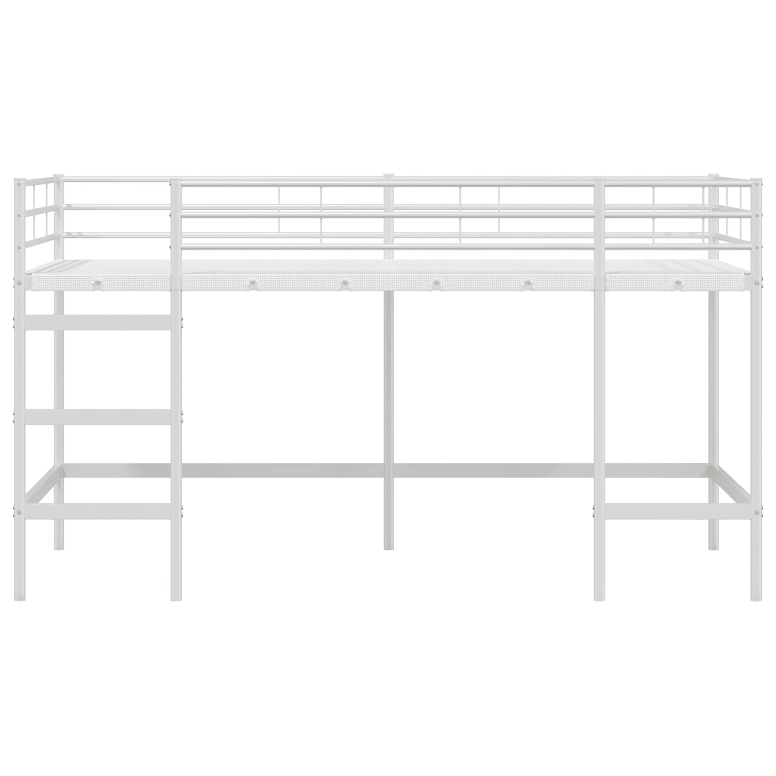 Kinderloftbett Weiß 100 x 200 cm Stahl