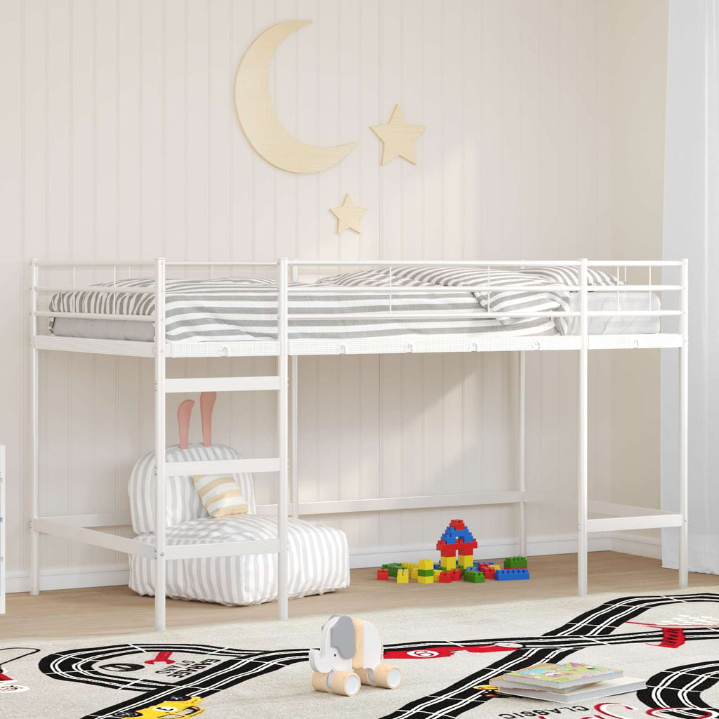 Kinderloftbett Weiß 107 x 200 cm Stahl