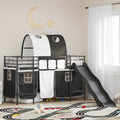 Kinder-Etagenbett Uni Schwarz 75 x 190 cm Metall