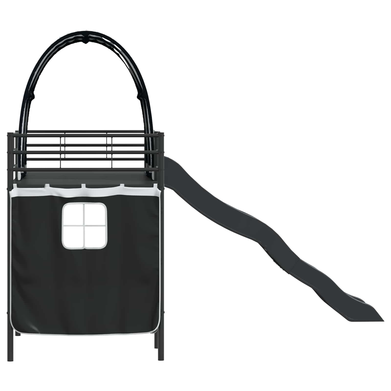 Kinder-Etagenbett Uni Schwarz 75 x 190 cm Metall