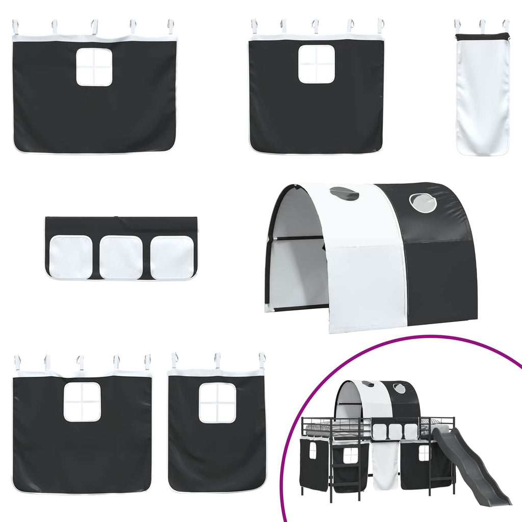 Kinder-Etagenbett Schwarz 90 x 200 cm Metall