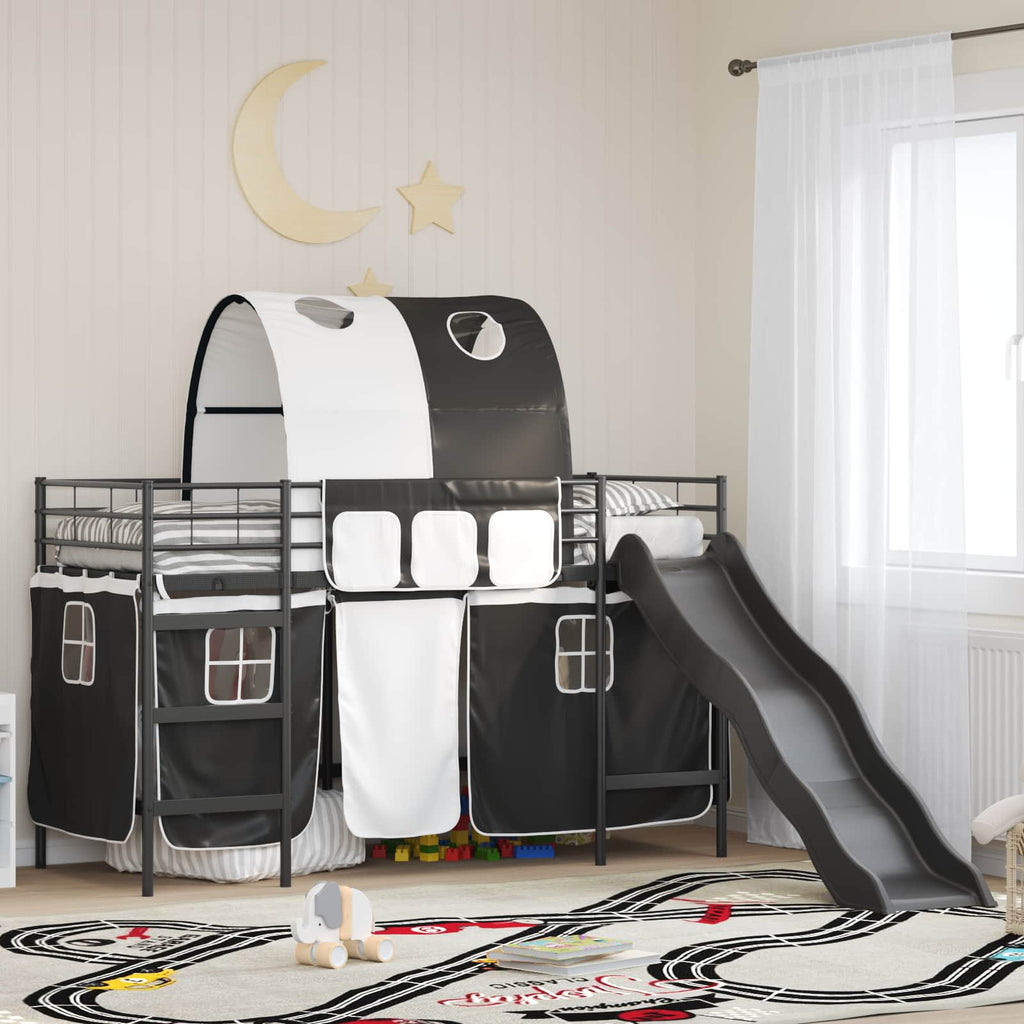 Kinder-Etagenbett Schwarz 100 x 190 cm Metall