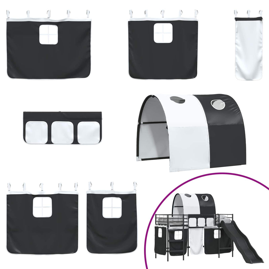 Kinder-Etagenbett Schwarz 100 x 190 cm Metall