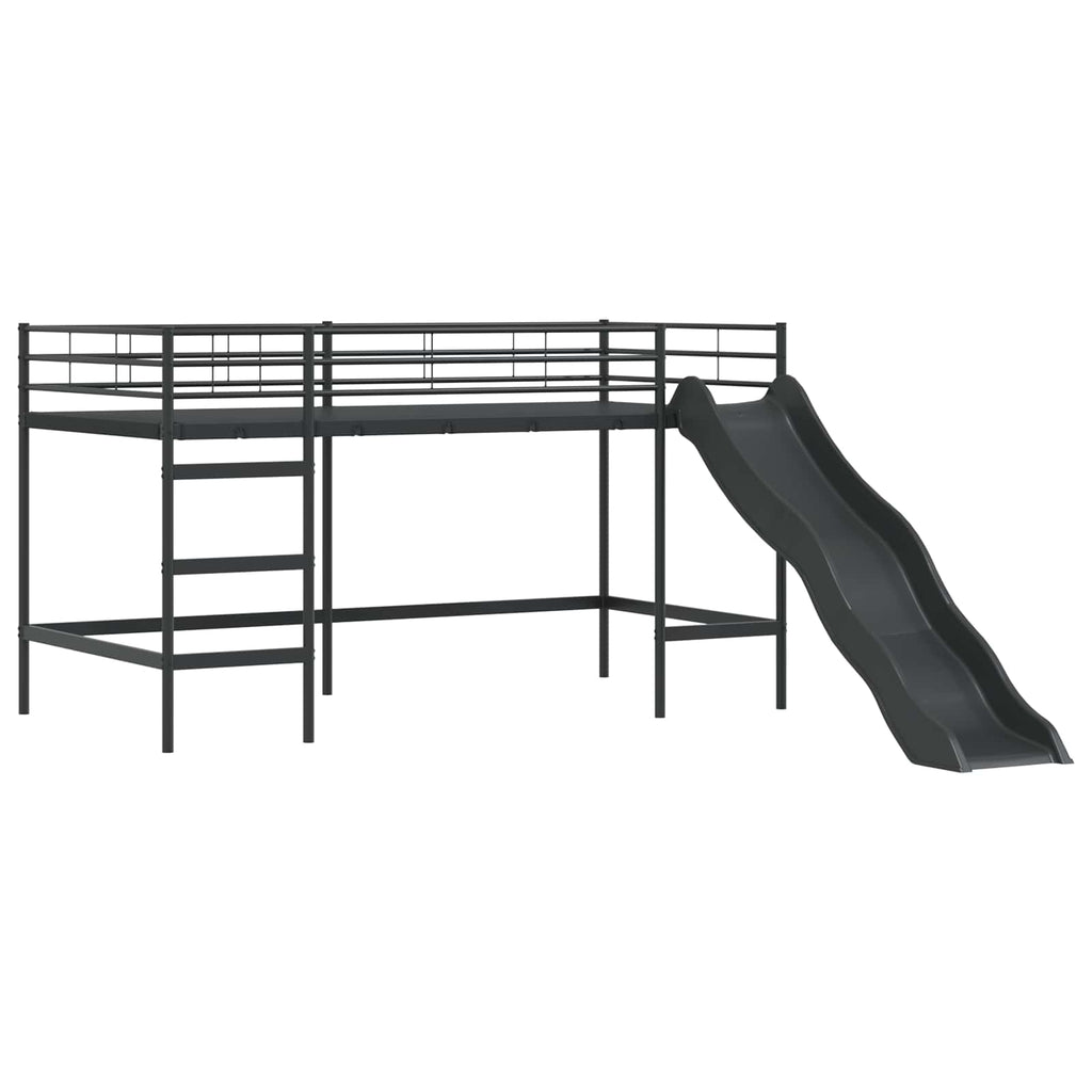 Kinder-Etagenbett Schwarz 100 x 200 cm Metall