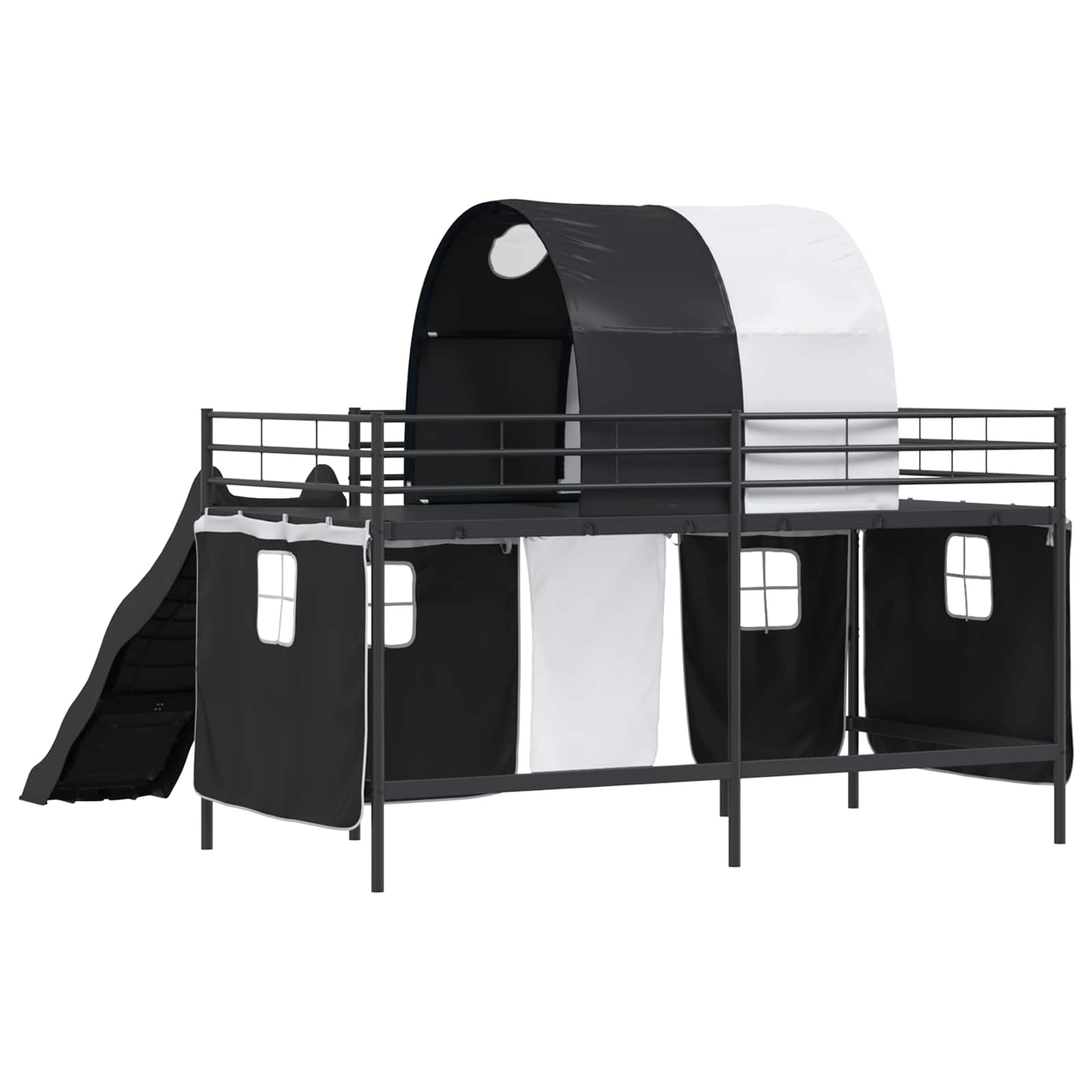 Kinder-Etagenbett Schwarz 107 x 200 cm Metall