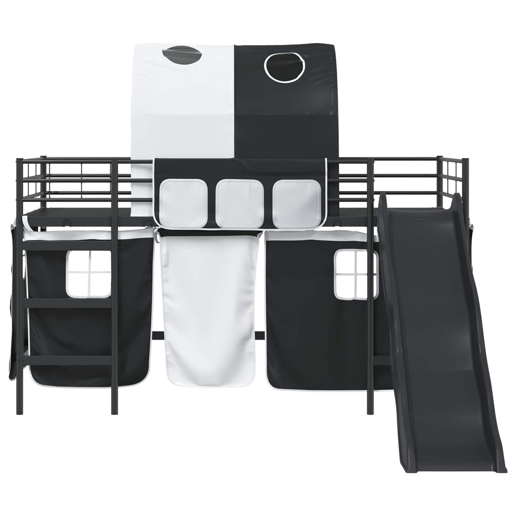 Kinder-Etagenbett Schwarz 107 x 200 cm Metall