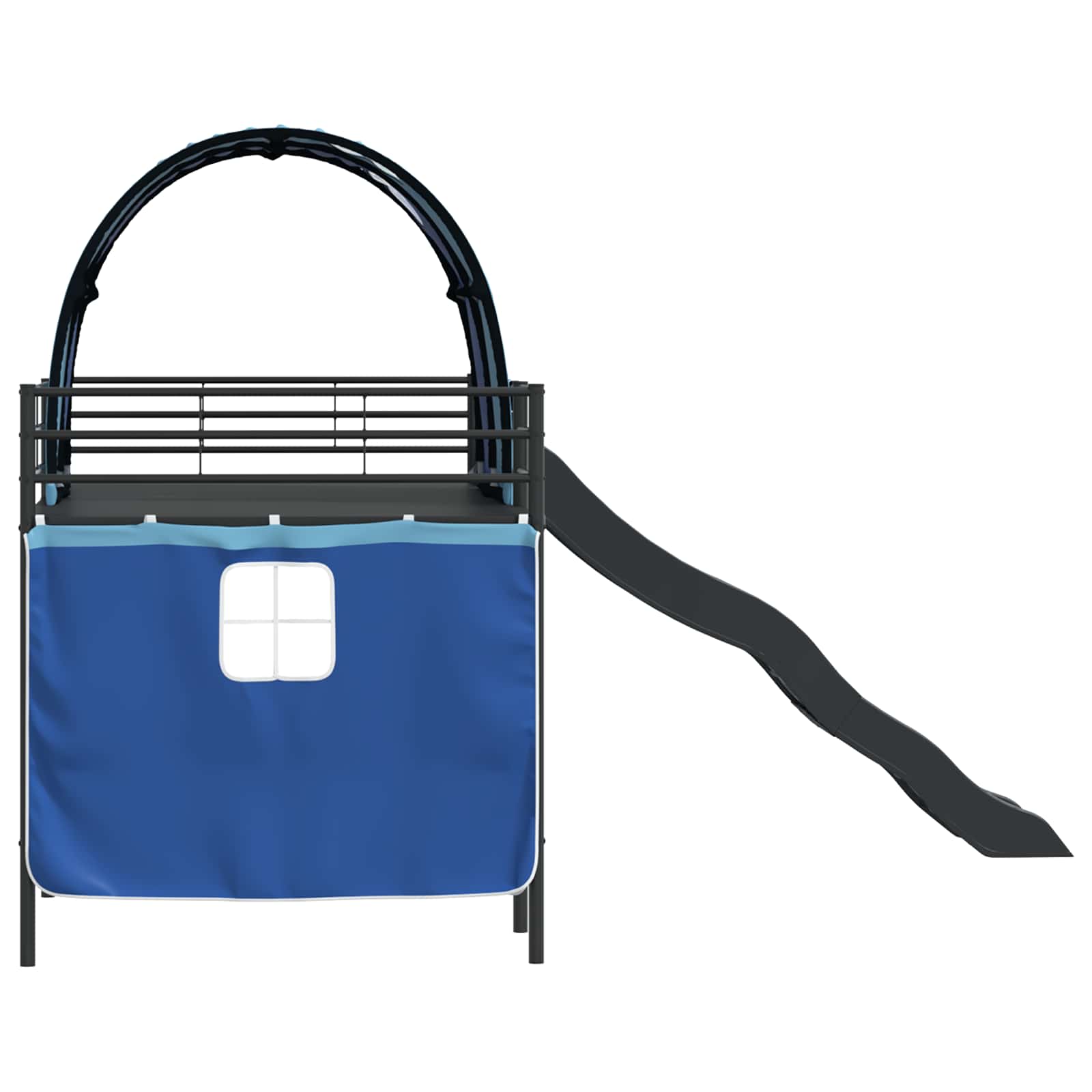 Kinder-Etagenbett Schwarz und Blau 80 x 200 cm Metall