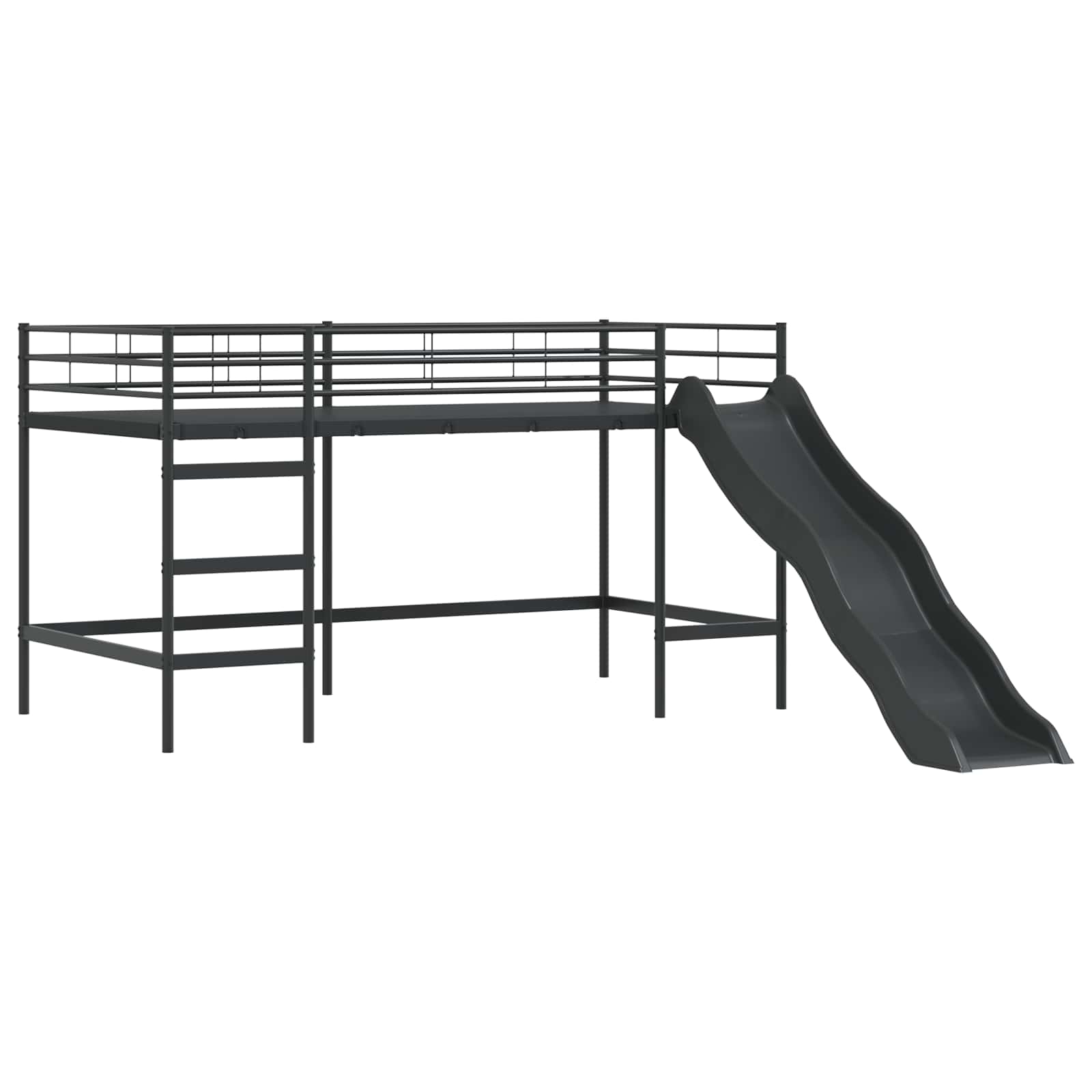 Kinder-Etagenbett Schwarz und Blau 100 x 200 cm Metall