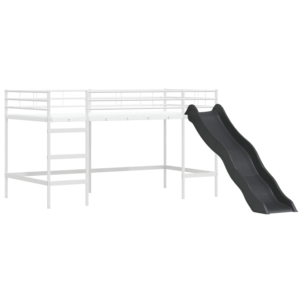 Kinder-Etagenbett Weiß und Schwarz 100 x 200 cm Metall