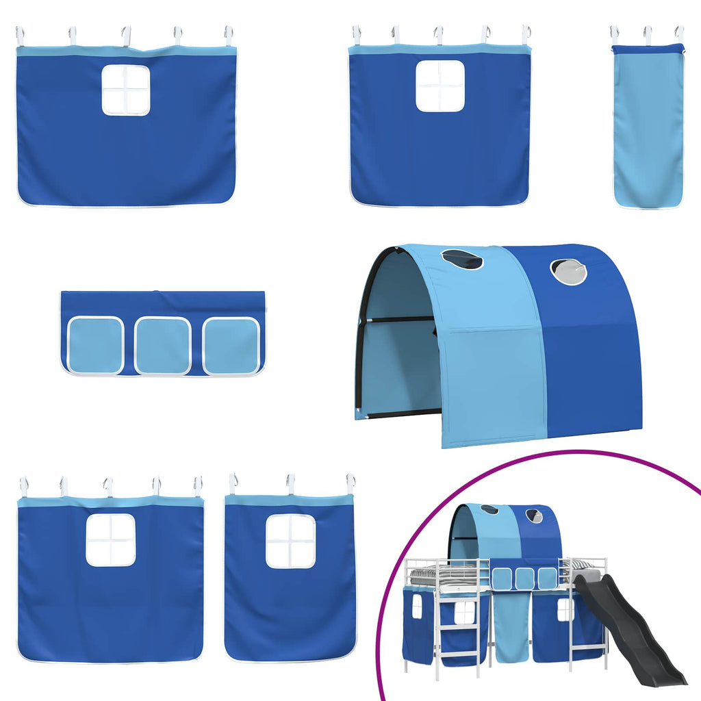Kinder-Etagenbett Weiß und Blau 75 x 190 cm Metall