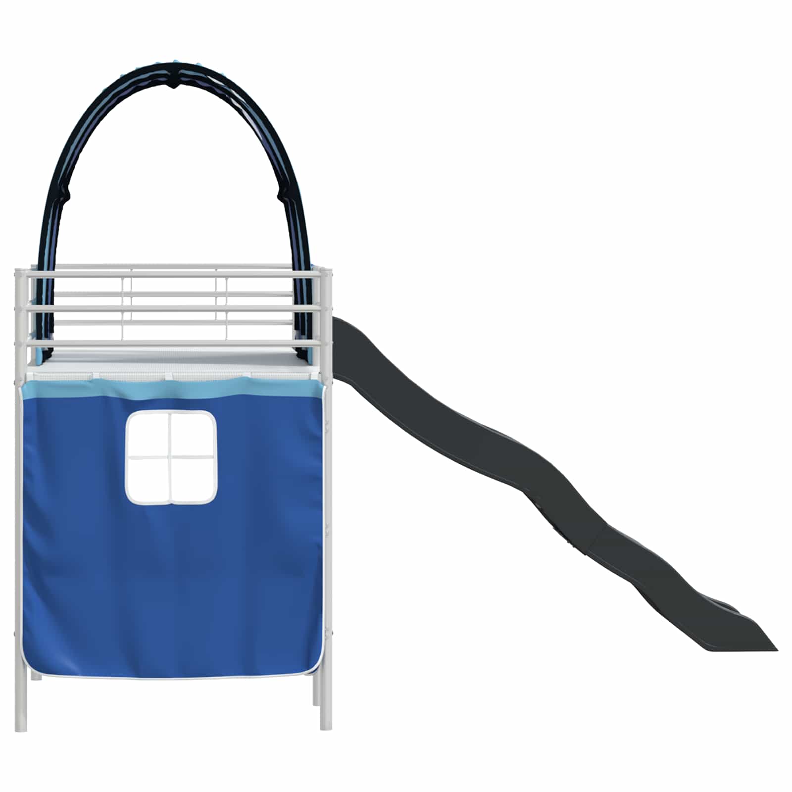 Kinder-Etagenbett Weiß und Blau 75 x 190 cm Metall