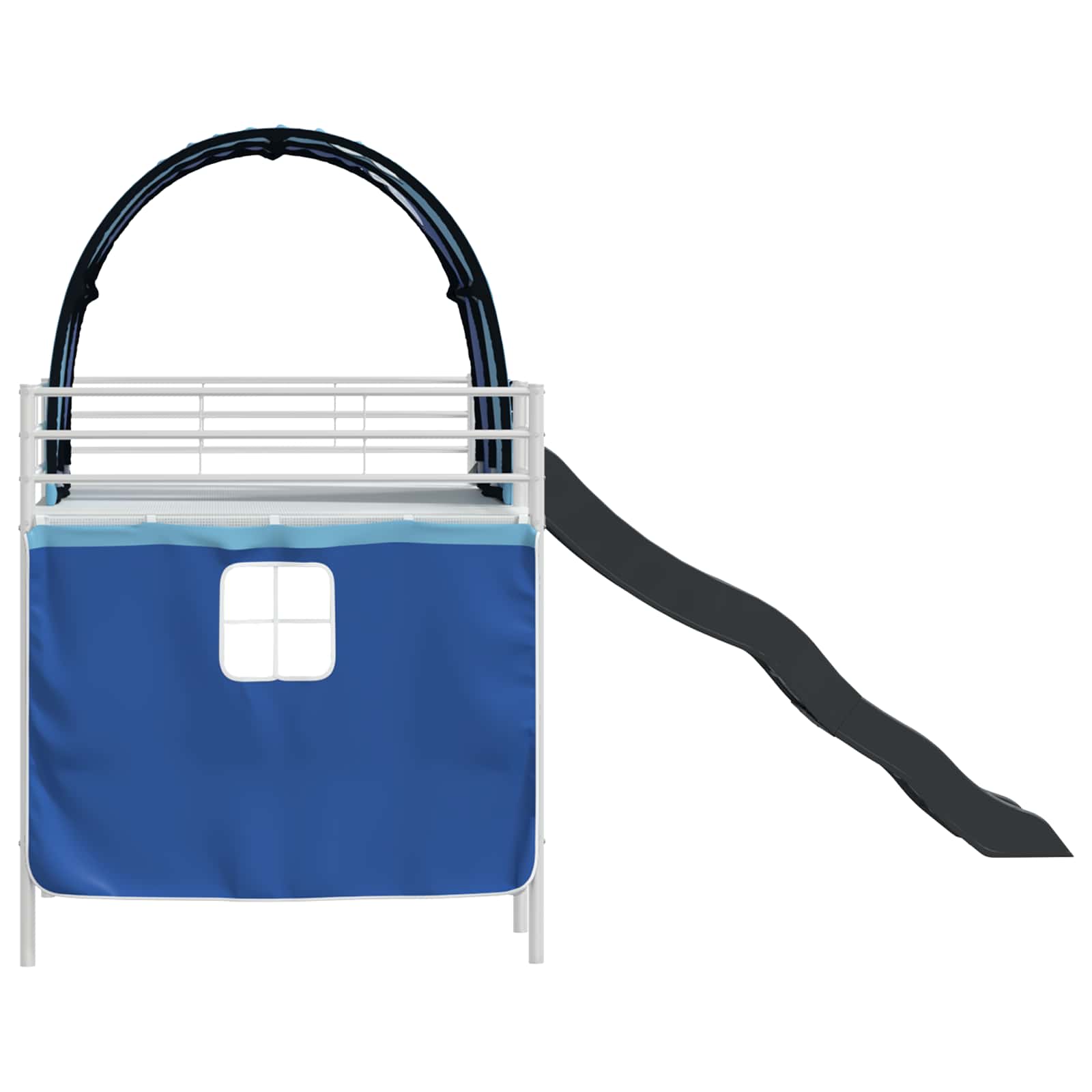 Kinder-Etagenbett Weiß und Blau 80 x 200 cm Metall