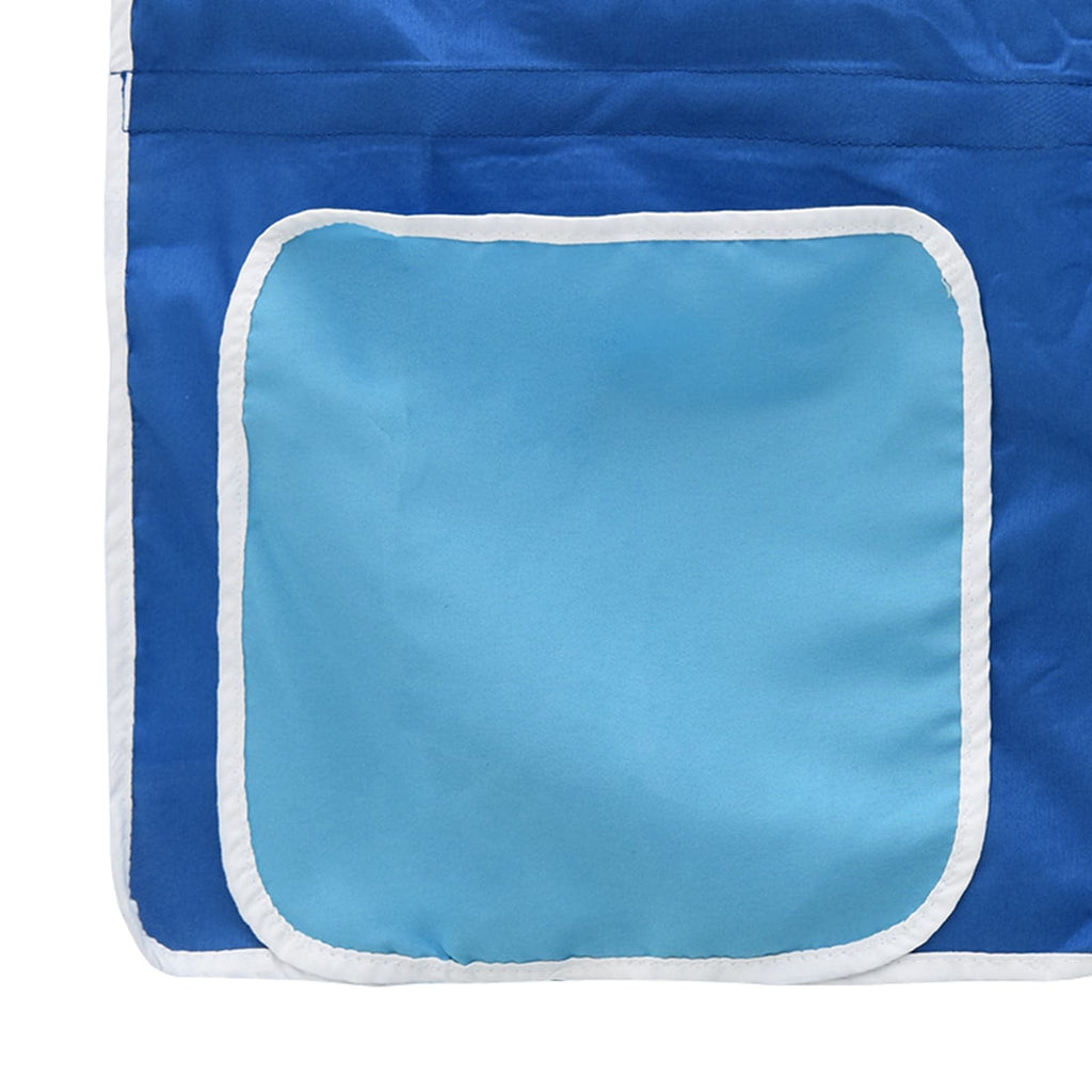 Kinder-Etagenbett Weiß und Blau 90 x 190 cm Metall