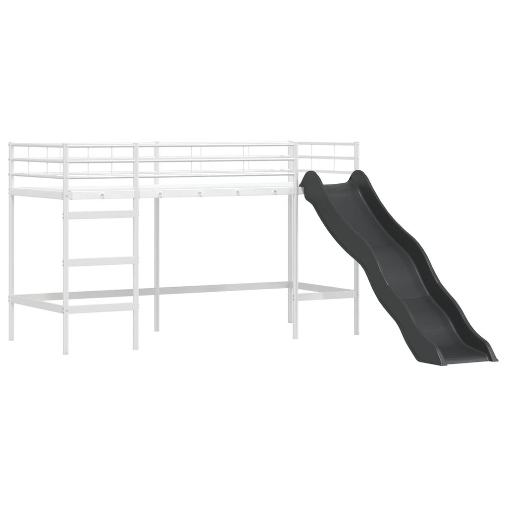 Kinder-Etagenbett Weiß und Blau 90 x 190 cm Metall