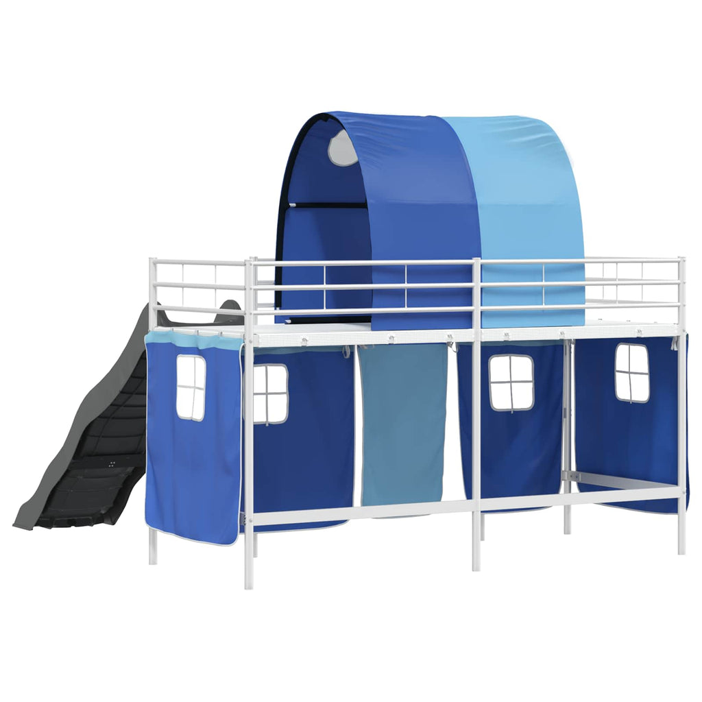 Kinder-Etagenbett Weiß und Blau 100 x 190 cm Metall